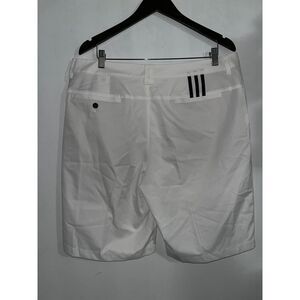 Adidas Climalite Mens Size 36‎ Striped Flat Front Golfing Chino Shorts White